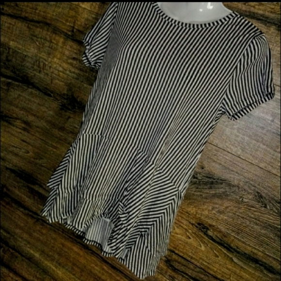 Michael Kors Peplum Top Size Medium Bragazzi Striped Nwot - Picture 10 of 14